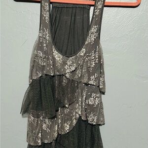 Wet Seal Charcoal and Black Lace Dress